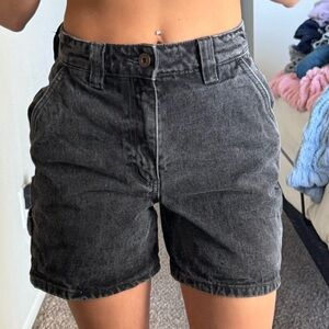 Black Carpenter Jean Shorts